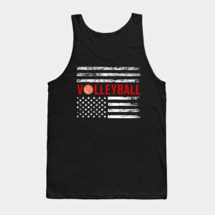 Vintage Volleyball America Flag Tank Top